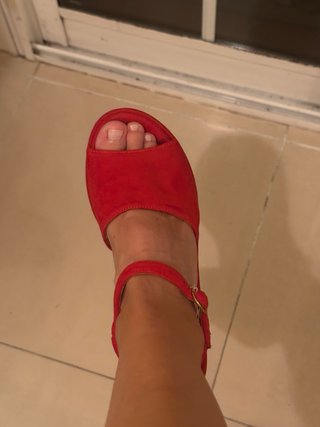 Tacones rojos de plataforma