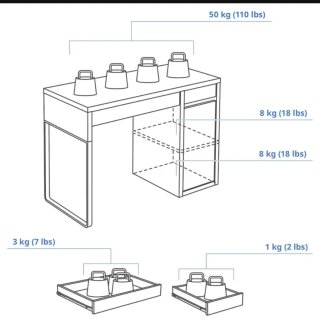 Escritorio IKEA MICKE Negro-Marrón