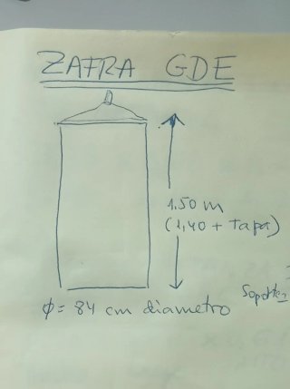 Zafra aceite chapametalica con soporte