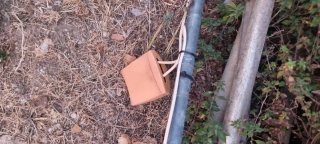 Antena TV con cable, mástil y soporte