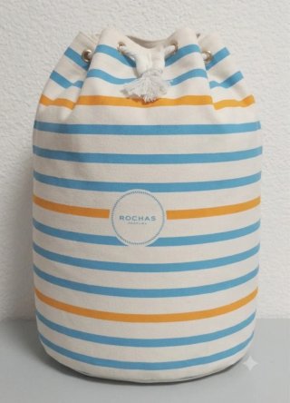 Petate Rochas Rayas Azul Naranja Nuevo