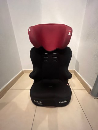 Silla coche Nania negra y roja