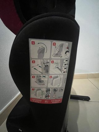 Silla coche Nania negra y roja