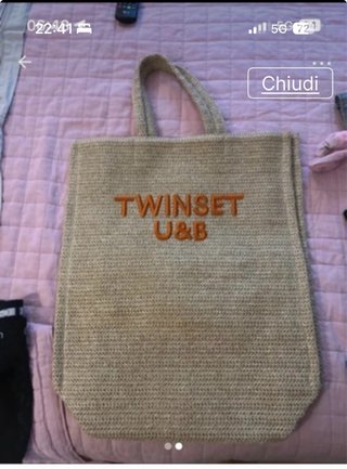 Borsa mare Twinset beige