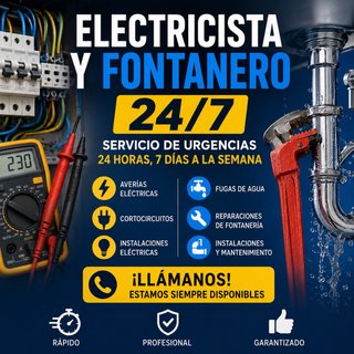 Electricista y Fontanero 24h – Urgencias 24/7