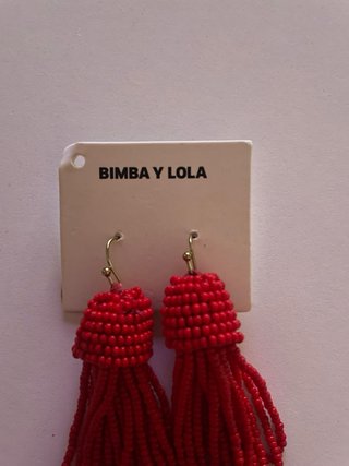 Pendientes Bimba y Lola rojos. Sin estrenar