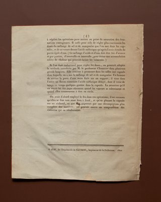 1812 CONTAGIOS: ANTIGUO DOCUMENTO OFICIAL FRANCÉS