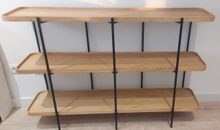 Estantería madera y metal 3 baldas
