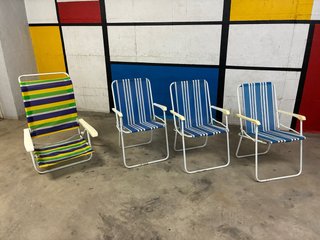 4 Sillas de Camping Plegables