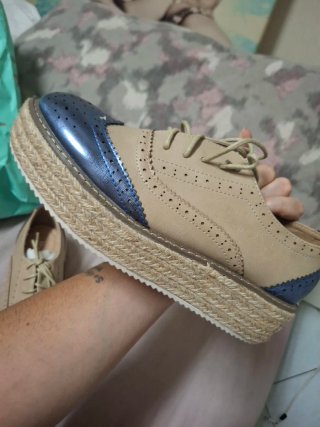 Scarpe donna beige/blu n.37