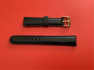CORREA DE RELOJ DE PIEL NEGRA