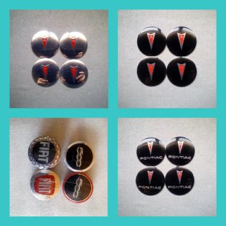 Pegatinas 56mm centro rueda llanta Pontiac Fíat