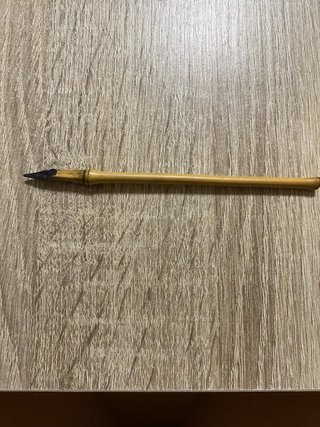 Pluma de bambú vintage con cierre