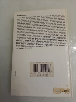 Diario d'un padre di Giovanni Mosca edito Rizzoli