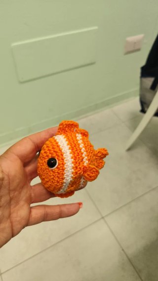 Portachiavi amigurumi pesciolino