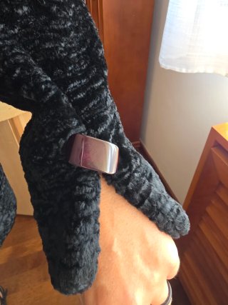 Chaquetón negro efecto Astracán