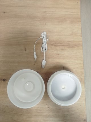 Difusor de Aroma LED Madera y Blanco