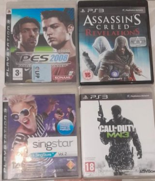 Lote 4 Juegos PS3: PES 2008, AC Revelations, Sings