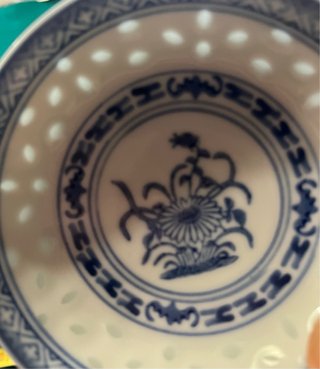 8 Platos Porcelana Grano Arroz Translúcido