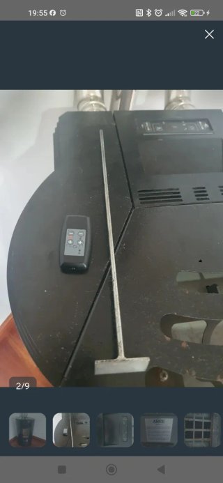 Estufa de pellets negra