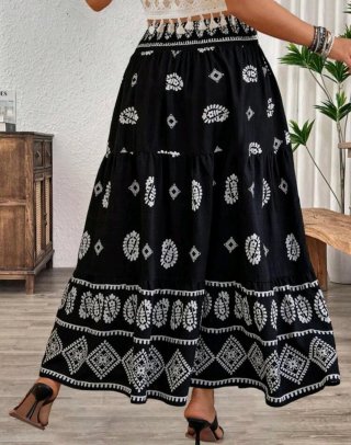 Falda larga estampada boho