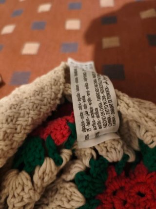 Cárdigan Zara Crochet Flores Beige Rosa