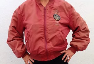 Chaqueta Bomber Chevignon Roja Talla L Años 90