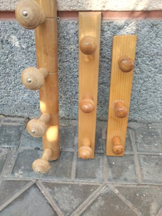 Perchero vintag madera maciza dormitorio baño aseo