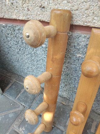Perchero vintag madera maciza dormitorio baño aseo
