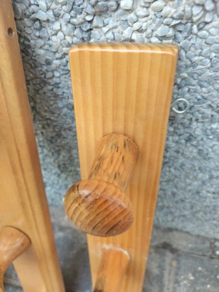 Perchero vintag madera maciza dormitorio baño aseo