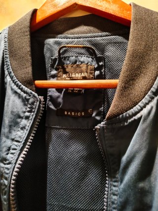 Cazadora Bomber Azul Hombre Talla XL