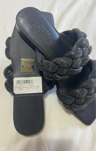 Sandali Twinset Nere con Strass
