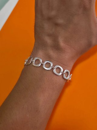 Pulsera de Aros Geométrico /Plata925