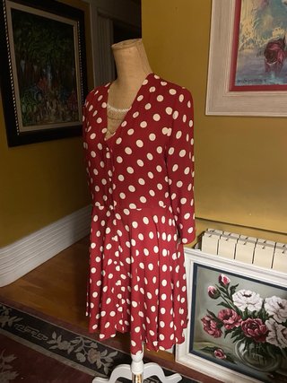 Monísimo Vestido rojo y lunares blancos fresquito