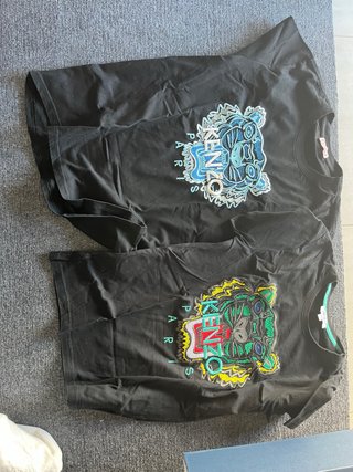 2 Camisetas Kenzo Tiger Negro Multicolor