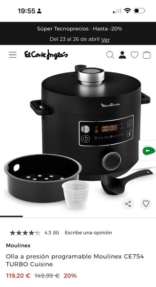 Olla a presión Moulinex Turbo Cuisine
