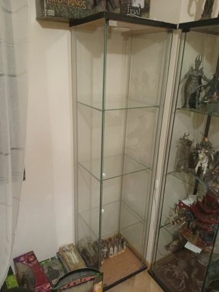 Vitrina expositora cristal y madera
