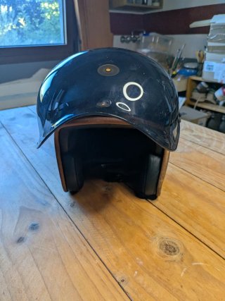 Casco Hedon Negro con Visera. Talla M