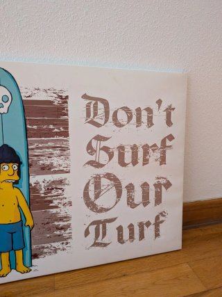 Cuadro vintage Los Simpsons Don't Surf Our Turf