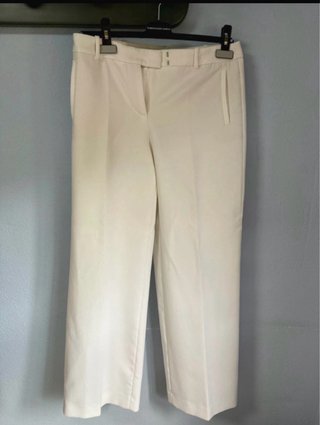 Pantalón largo blanco mujer