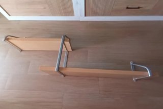 Estantería de pared madera y metal