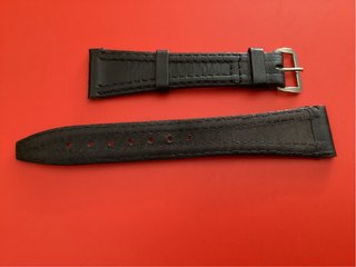 Correa de reloj de piel negra