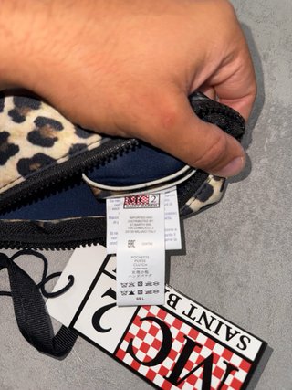 Pochette Saint Barth stampa leopardata