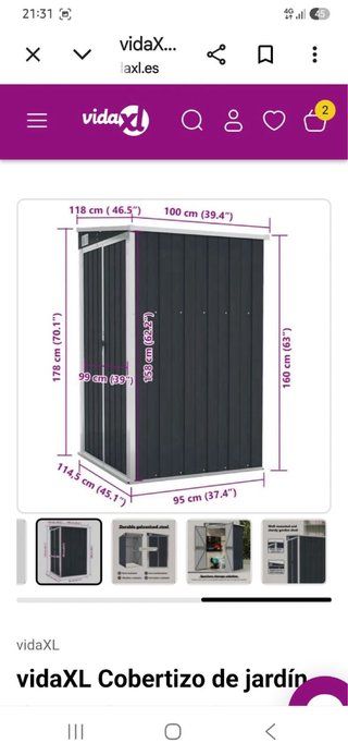 Armario trastero exterior metal