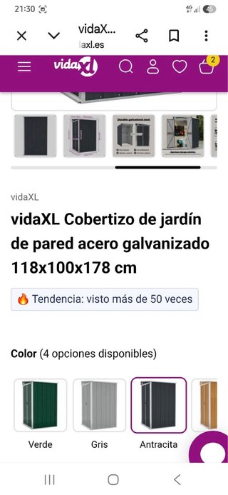 Armario trastero exterior metal