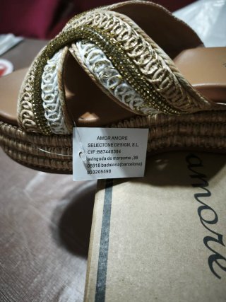 Sandalias Cuña Esparto Amor Amore T.39