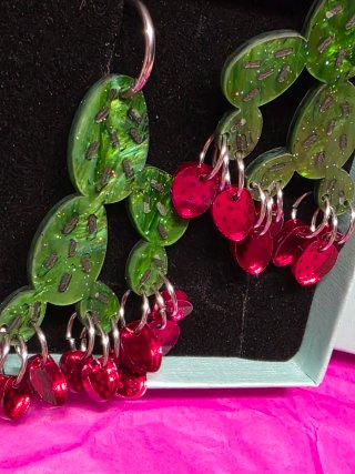 Pendientes metacrilato chumbera