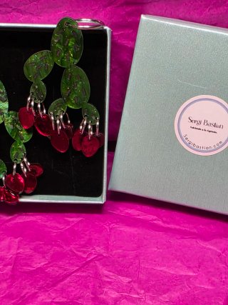 Pendientes metacrilato chumbera