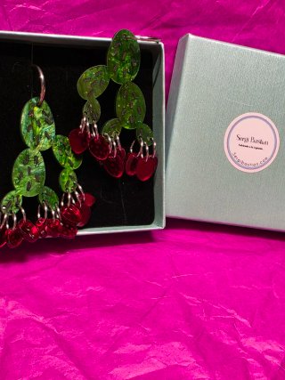 Pendientes metacrilato chumbera