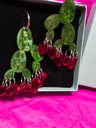 Pendientes metacrilato chumbera